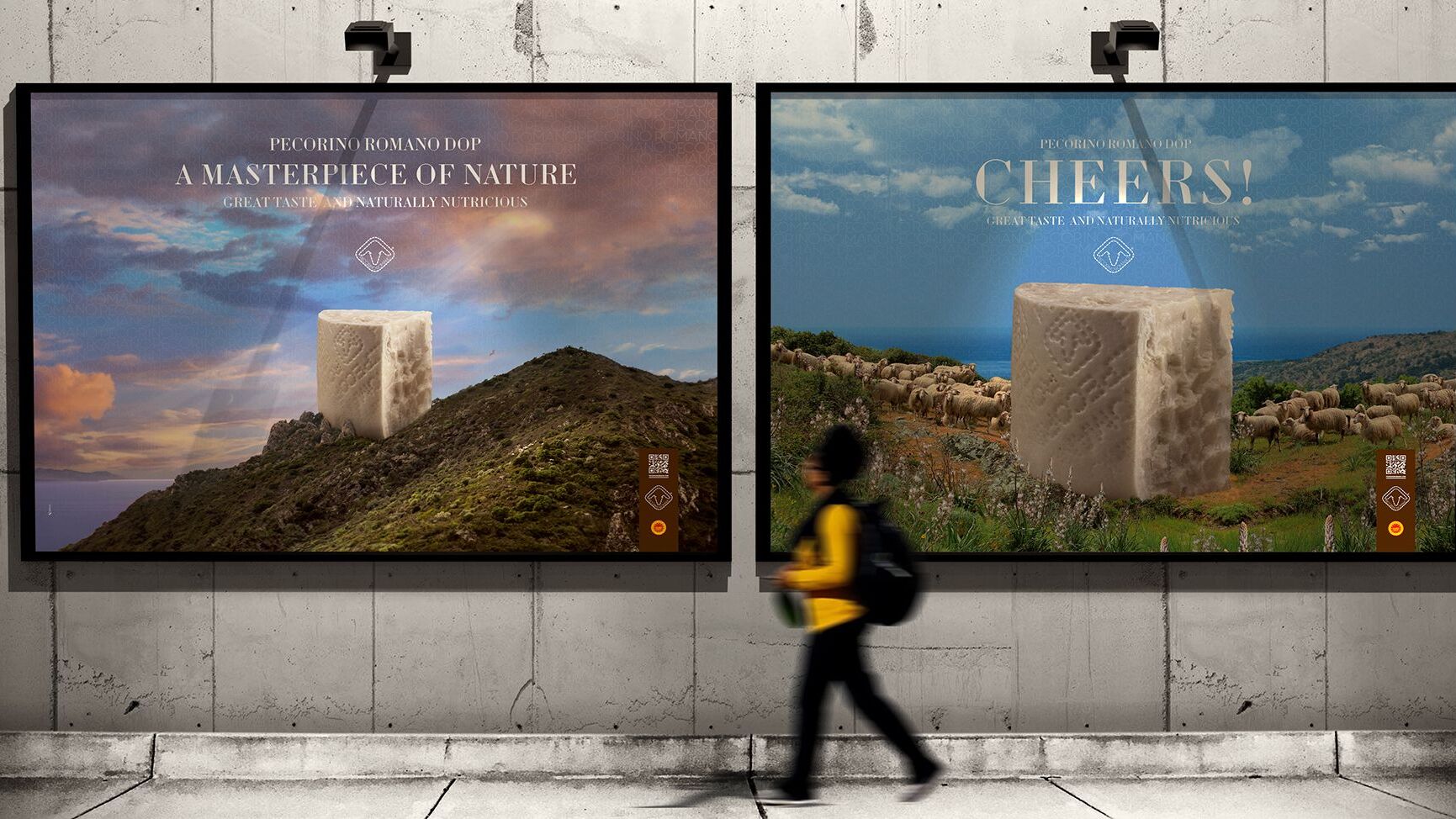 manifesti pubblicitari del pecorino romano doc