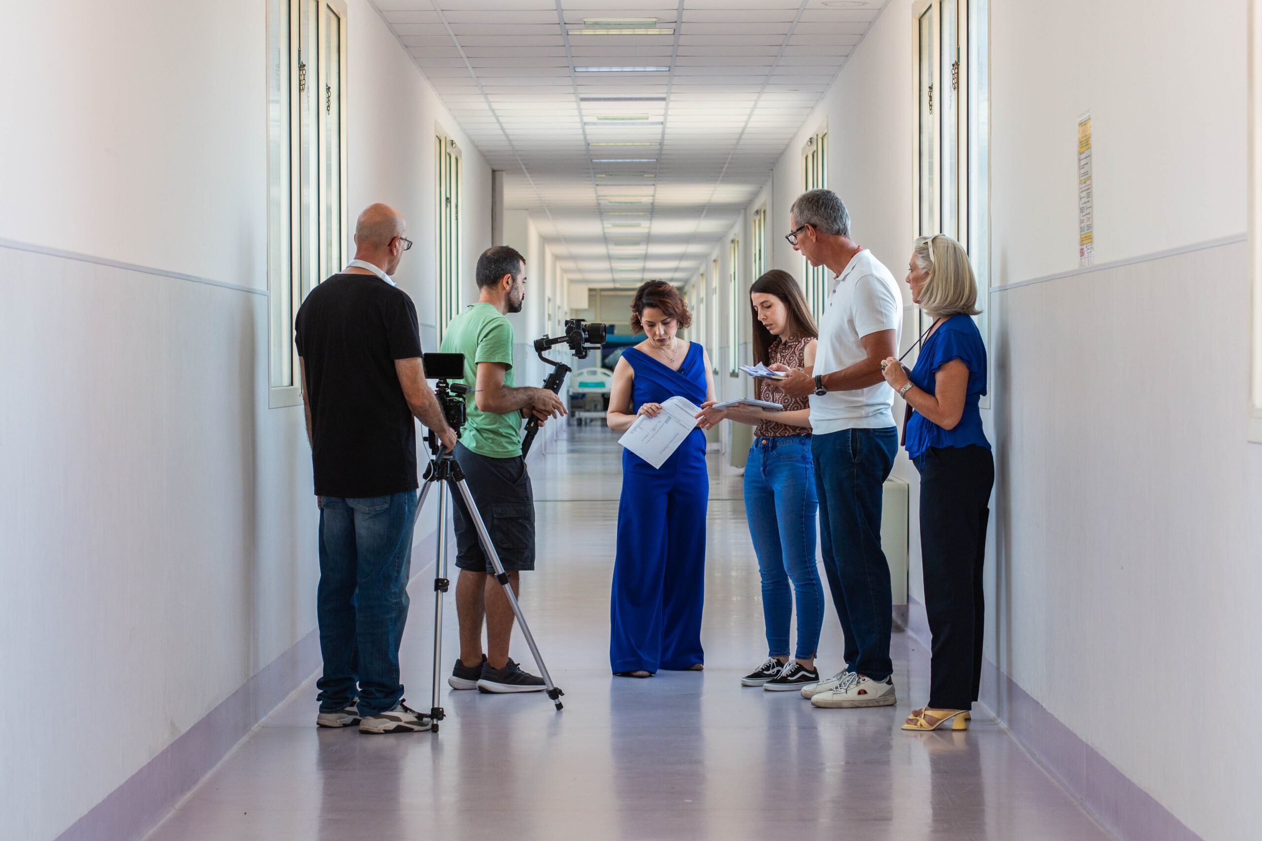 Foto di SEDPLUS, Mistralstudio e Claudia Tronci sul set del video per l'AVIS Comunale Oristano